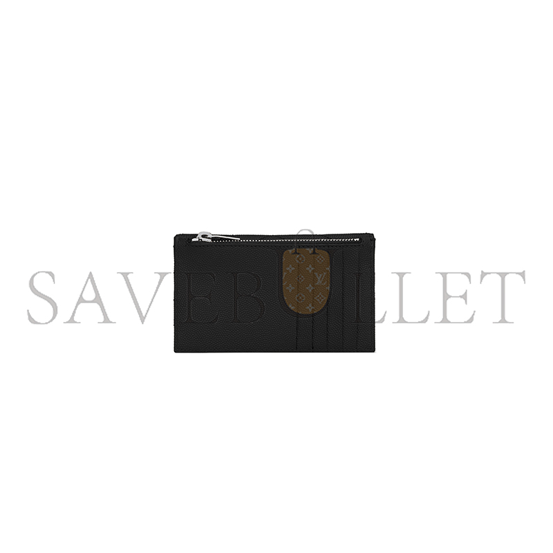 Y51 CASSANDRE MATELASSÉ FRAGMENTS FLAP CARD CASE IN GRAIN DE POUDRE LEATHER 612808BOW021000 (13*8*2cm)